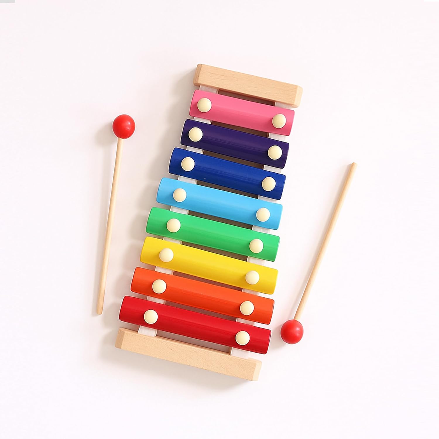 Wooden 8-Note Xylophone with Mallets | Non-Toxic | Safe | Kids Educational | Musical Instrument | Lightweight Play set | Gifts for Toddlers