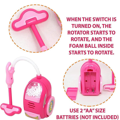 Complete Miniature Home Experience Dream Household 4 Piece Toy Appliances Set - Washing Machine, Vacuum Cleaner, Hair Dryer or Sewing Machine, Iron - 4 in 1 Toy Set for Boys and Girls