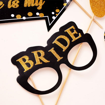 Happy Wedding Photo Booth Props – Wedding Party Kit | Bride & Groom Must-Have