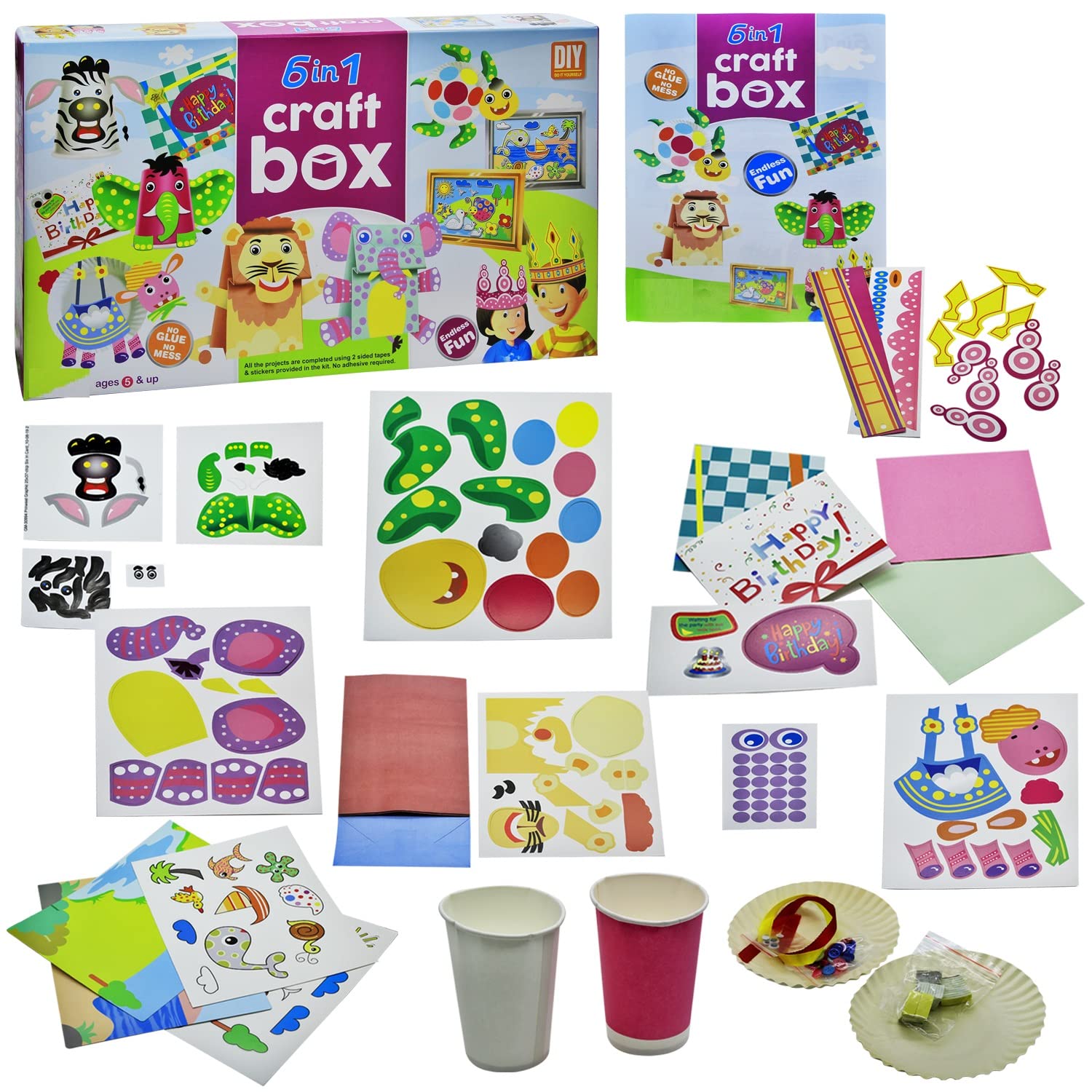 6 in 1 Craft Box | DIY Art & Craft Activity Kit for Kids