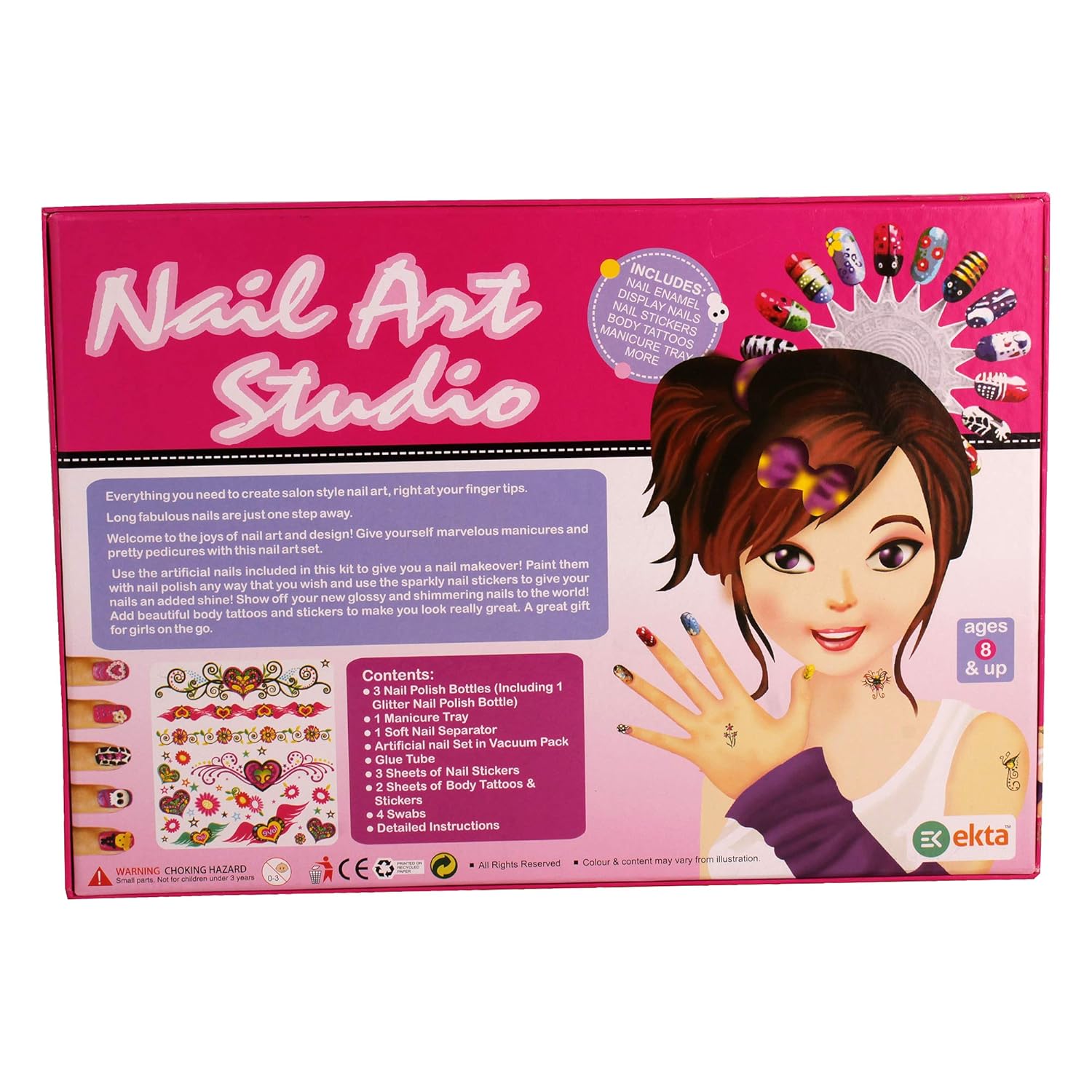 Nail Art Studio | Creative Gifts for Girls | Kids Nail Polish KIT with Accessories