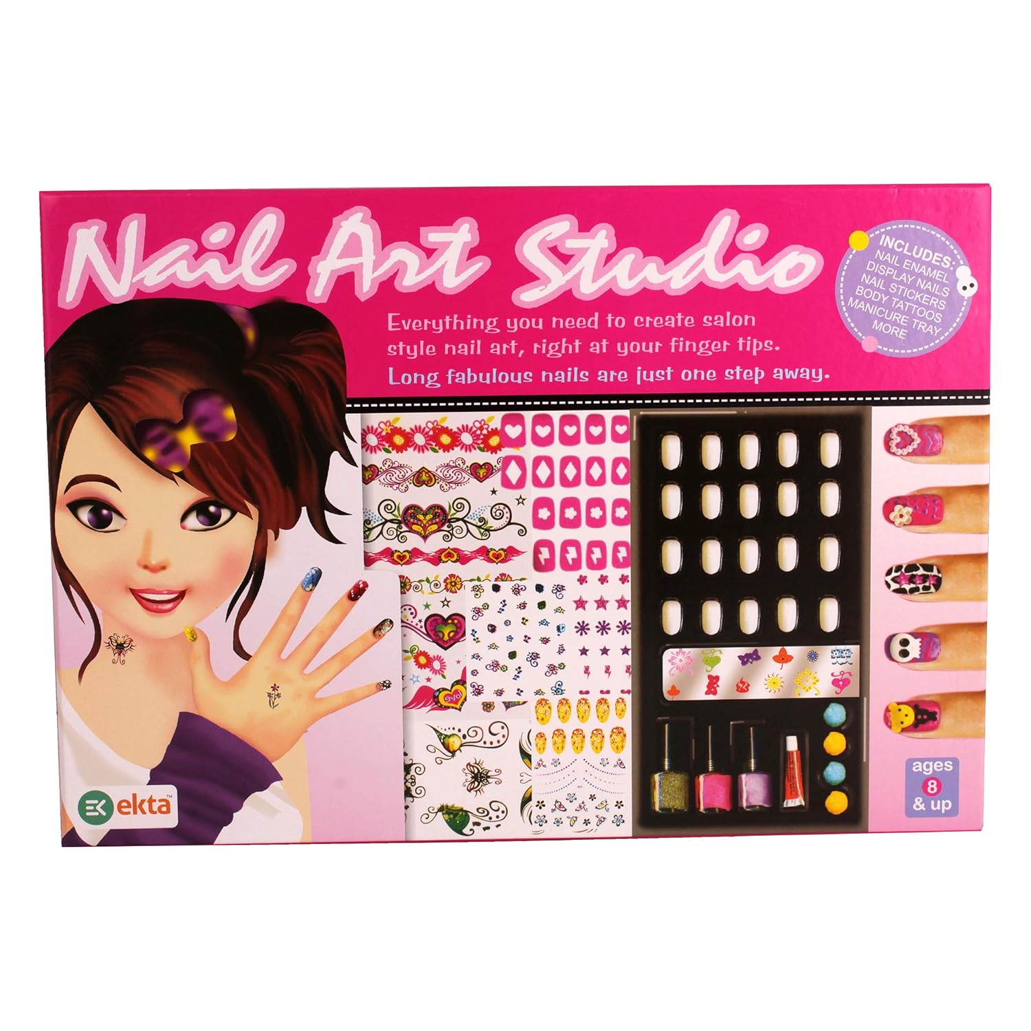 Nail Art Studio | Creative Gifts for Girls | Kids Nail Polish KIT with Accessories