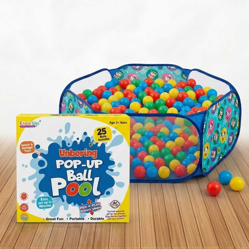 Ball Pool for Kids | Ball Pit Foldable | Ball Pool Tent | Ball Tub Play Pool for Boys and Girls (25 Balls Included)