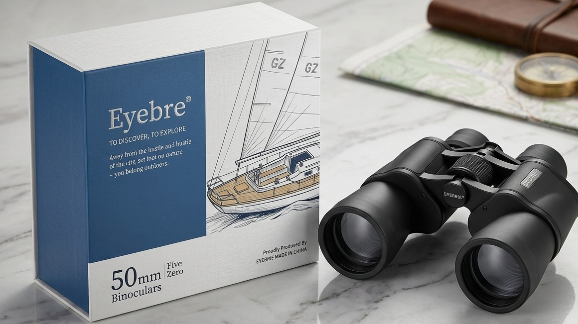 Prismatic Binoculars | HD Folding Lens for Long Distance Viewing & Bird Watching with Pouch | Black