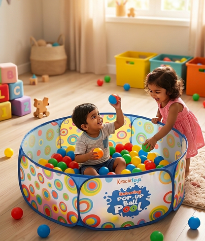 Ball Pool for Kids | Ball Pit Foldable | Ball Pool Tent | Ball Tub Play Pool for Boys and Girls (25 Balls Included)