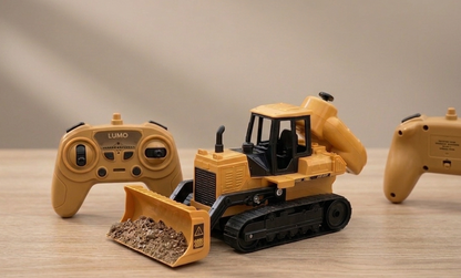 Remote Control Bulldozer Construction Vehicles | Truck Toys for Boys | Remote Control Electric Tractor Loader with Light and Sound toy - Birthday Gift