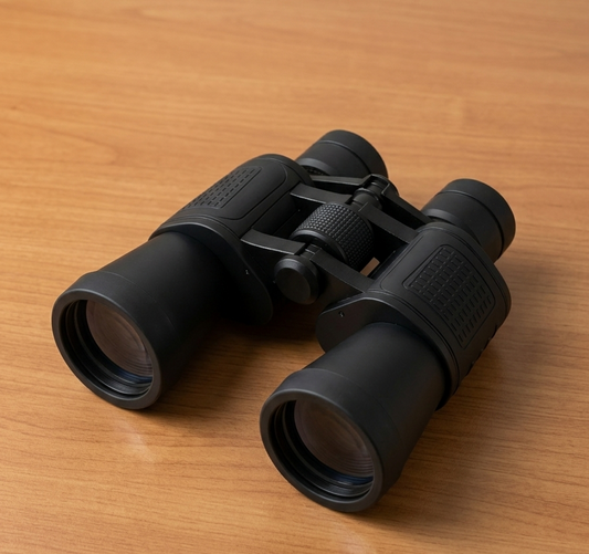 Prismatic Binoculars | HD Folding Lens for Long Distance Viewing & Bird Watching with Pouch | Black
