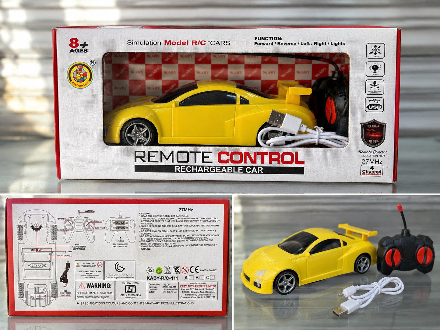 Hi-Speed Rechargeable Remote Car Toy  | User-Friendly Remote Car Toy for Kids | In-Built Battery | Gift Box Packaging