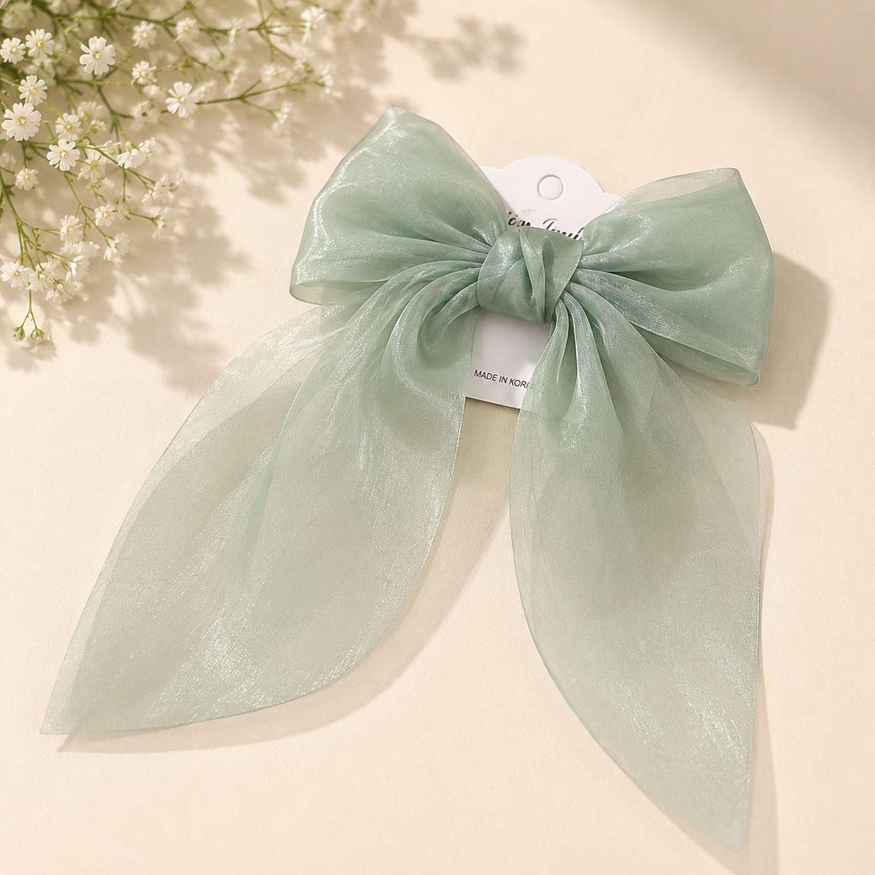 random)Elegant Organza Tulip Hair Bow Clips for Girls & Women | Multicolour