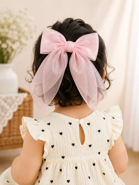 Elegant Organza Tulip Hair Bow Clips for Girls & Women | Multicolour