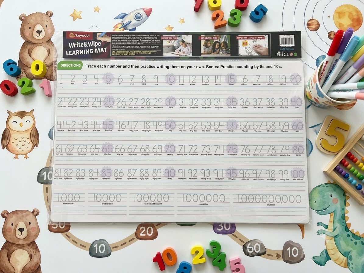 Write and Wipe | Erasable with Cloth | Reusable Sheets | Front and Back | Colourful Attractive for Kids Revision and Activities