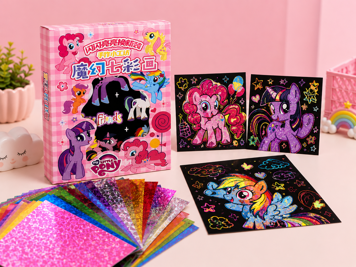 Art and Craft Kit | Fabulous Foil Art for Girls | Little Pony Theme Pictures | Multicolor