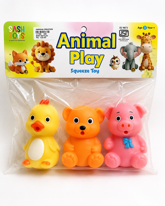 Squeezy Toy | Bathing Toy for Baby | Whistle Toys for Infants | Toddlers | Children Age 4 Months | Chu Chu Toy Set | Non-Toxic | BPA Free | Colorful Soft Rubber | Pack of 3 pc