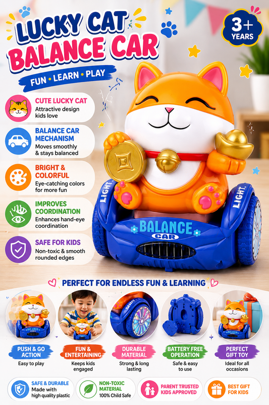 Cat Toy for Kids | Interactive Toy for Baby Boys and Girls | Battery Operated Musical Cat with Lights and Sound | Gift for Kids 1 to 3 Years