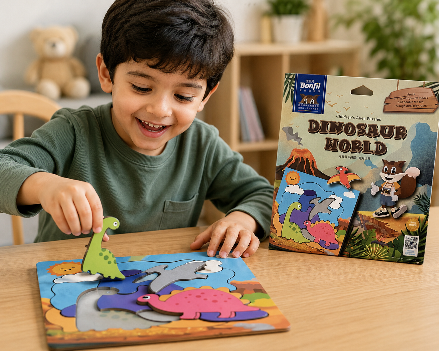 Fun & Educational Dino Puzzles for Kids | Age 3 Years Old & Above | Fun & Challenging Brain Booster Games