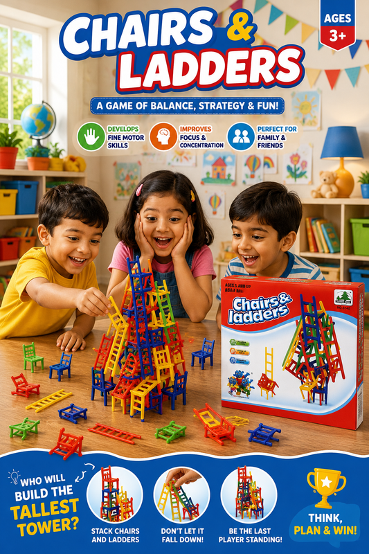 Stacking Balance Game | Chair and Ladders