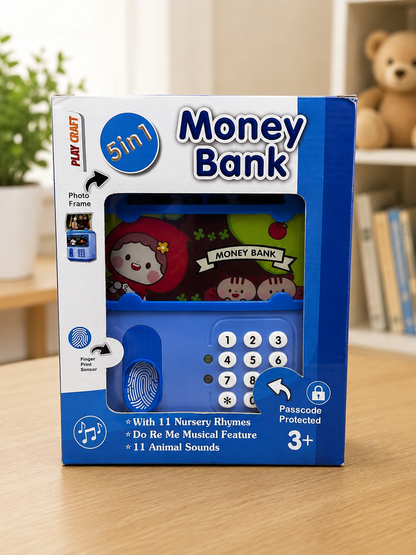 5 in 1 Money Bank Mini ATM for Kids Age 3+ | Electronic Keypad and Touch Sensor| 11 Nursery Rhymes | Do Re Me Musical Feature | 11 Animal Sound