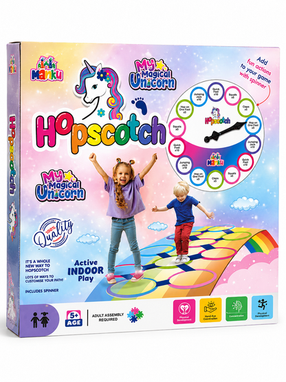 Hopscotch Play Floor Games for Kids n Adults Family Game | Stapu | Langdi | Chalk Game  (Big Size)