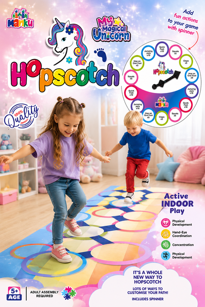 Hopscotch Play Floor Games for Kids n Adults Family Game | Stapu | Langdi | Chalk Game  (Big Size)