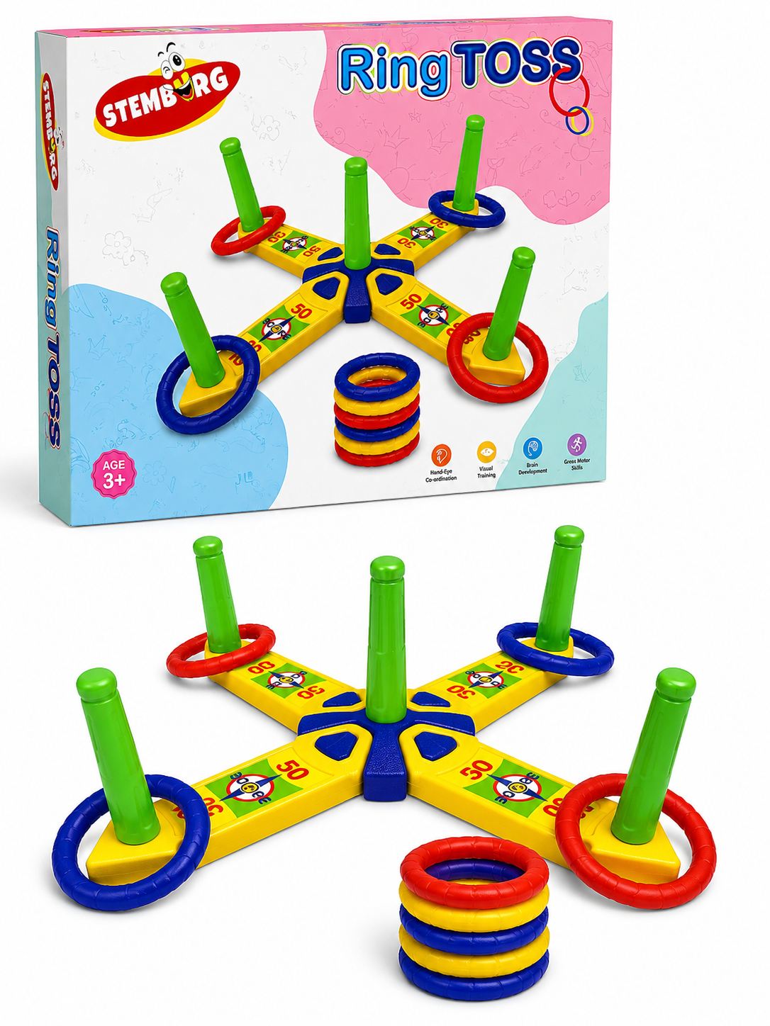 Ring Toss Game | Indoor/Outdoor Family Fun Ring Target Game | Activity for Kids