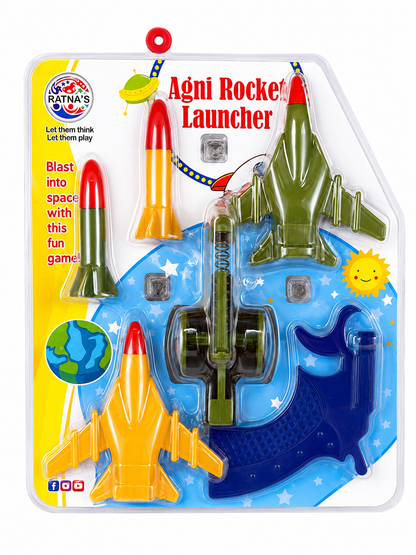 Little Rocket Launcher Toy with 2 Foam Rockets