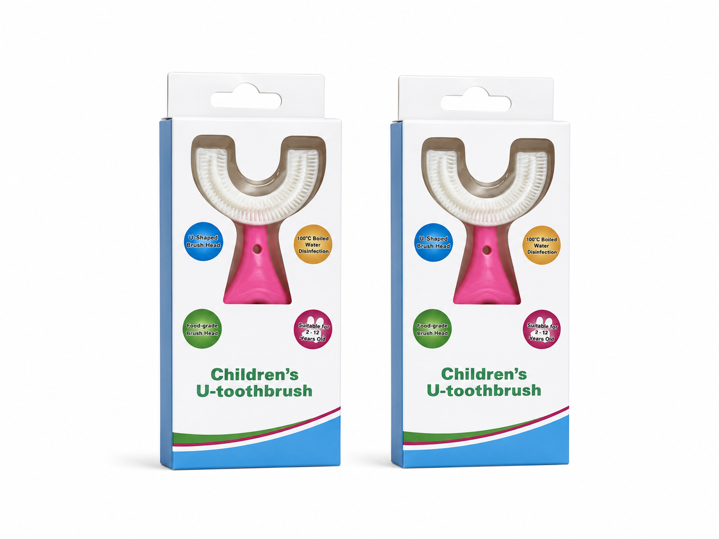 Baby U -Shaped | Silicone | Manual Tooth Brush With Soft & Elastic Bristles For Complete 360 Degree Dental Cleaning | Specially Designed For Toddlers & Children